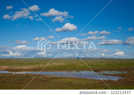 Mongolian steppe, Gobi desert landscape, Mongolia Mongolian steppe, Gobi desert landscape, Mongolia 122213437