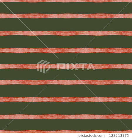 Watercolor geometric pattern of stripes, lines of red color. Illustration New Year on a green background. Seamless print for textiles, fabric, packaging, clothes, printing Watercolor geometric pattern of stripes, lines of red color. Illustration New Year on a green background. Seamless print for textiles, fabric, packaging, clothes, printing 122213575