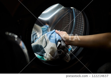 Laundry Day Enjoying the Soft and Fresh Bedding That Comes Straight from the Dryer 122214637