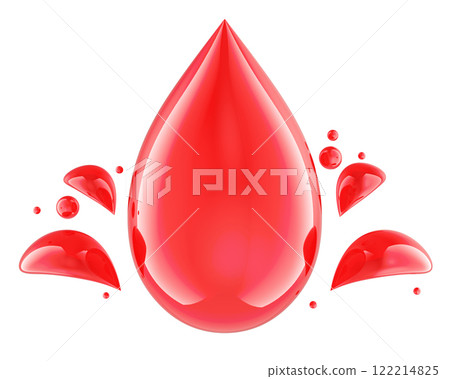 Blood Drops, 3D rendering Blood Drops, 3D rendering 122214825