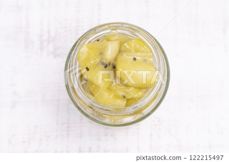 玻璃瓶裝獼猴桃果醬 玻璃瓶裝奇異果果醬 122215497