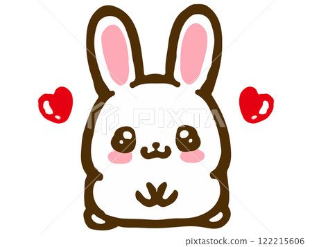 Cute doodle style rabbit illustration material 2 Cute doodle style rabbit illustration material 2 122215606