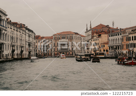 Grand Canal Venice Timeless Beauty of Historic Architecture on a cloudy day Grand Canal Venice Timeless Beauty of Historic Architecture on a cloudy day 122215723