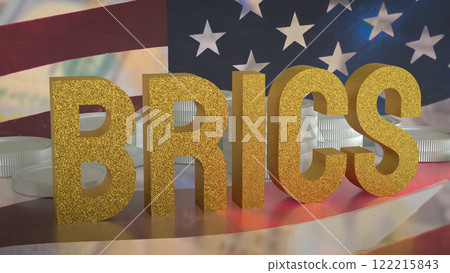 The Gold Brics and coins on USA flag Background 3d Rendering. The Gold Brics and coins on USA flag Background 3d Rendering. 122215843