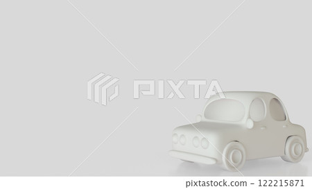 The White Car for transport or services concept 3d Rendering. The White Car for transport or services concept 3d Rendering. 122215871