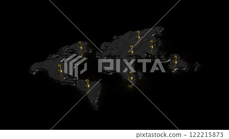 The Chess on world map for Business concept 3d Rendering. The Chess on world map for Business concept 3d Rendering. 122215873
