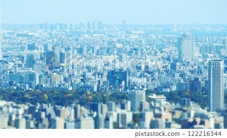 從觀景台傾斜移位看到的城市景觀 從觀景台傾斜移位看到的城市景觀 122216344