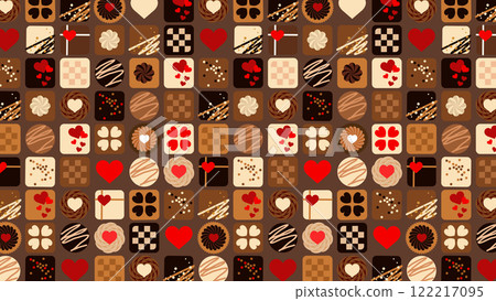 Cute Valentine's Day Chocolate Background 122217095