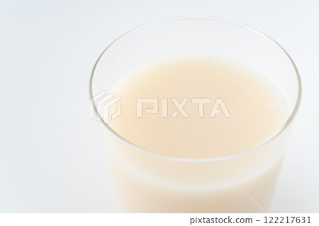 Close-up of amazake in a glass 122217631