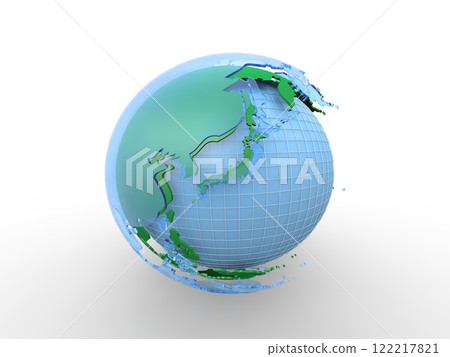 Globe on white background 122217821