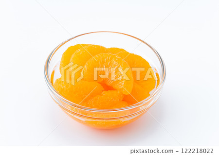 玻璃容器中的柑橘罐頭 122218022
