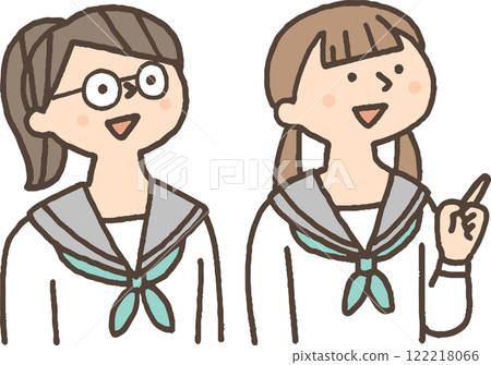 女學生微笑著抬頭 122218066