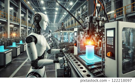 Robot working hard 122218097