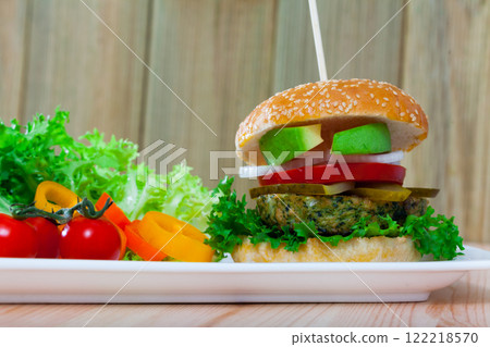 Vegetarian burger 122218570