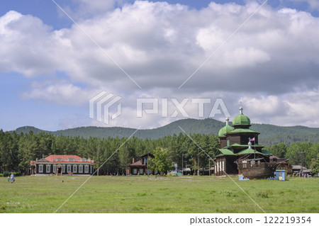 The Ethnographic Museum of the peoples of Transbaikalia in the open air with a  church of 19 century 122219354