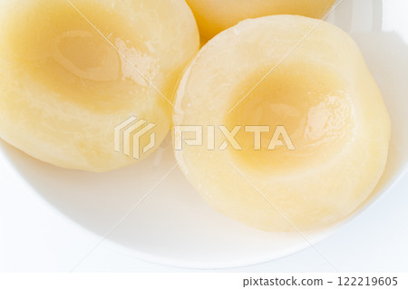 糖漿桃子罐頭特寫 122219605