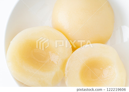 糖漿桃子罐頭特寫 122219606