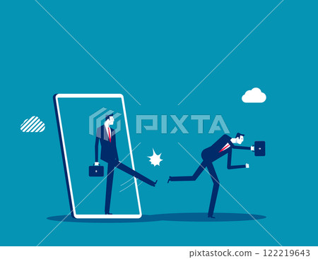 Business fired. Business portable information device vector flat style Business fired. Business portable information device vector flat style 122219643