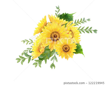 黃色向日葵裝飾花 122219945
