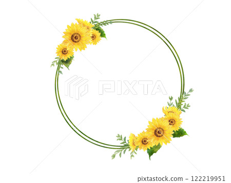 Yellow sunflower frame Yellow sunflower frame 122219951