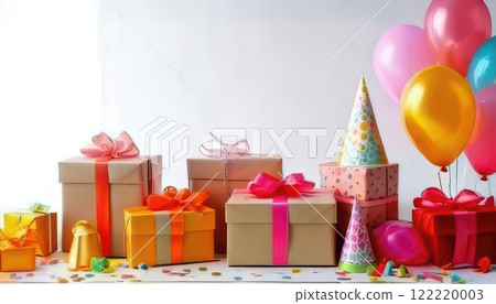 [AI圖像] 一堆禮物派對圖像 122220003