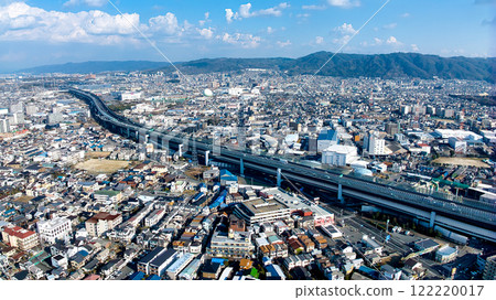 Drone photography was used to capture city views from 150 meters above the ground, which can be used to capture views of construction sites in Kadoma City and Neyagawa City, Osaka Prefecture. Drone photography was used to capture city views from 150 meters above the ground, which can be used to capture views of construction sites in Kadoma City and Neyagawa City, Osaka Prefecture. 122220017