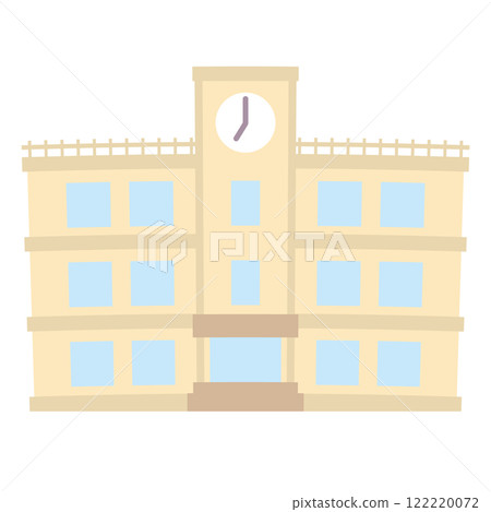學校建築的矢量圖解 122220072