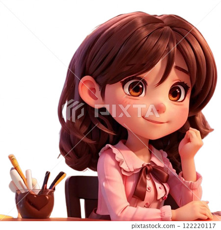 Girl giving Valentine's chocolate 122220117