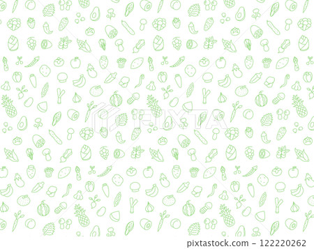 蔬菜水果蘑菇壁紙插畫 122220262