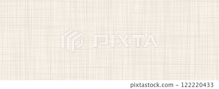 Beige linen seamless texture. Light beige canvas repeating background. Ecru sackcloth fabric material wallpaper. Rough hessian textile. Rustic woven burlap surface. Vector organic cotton backdrop 122220433