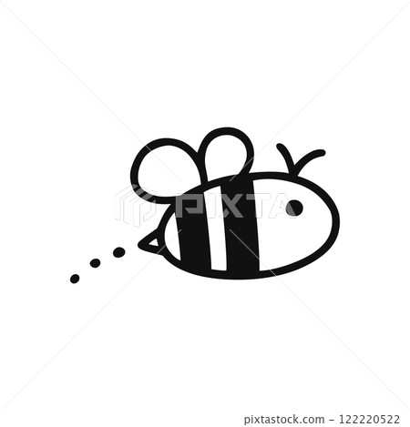 Flying bee honeybee line drawing Flying bee honeybee line drawing 122220522