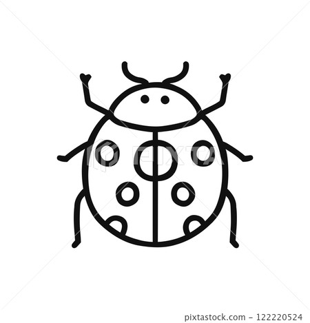 Ladybug line drawing 122220524