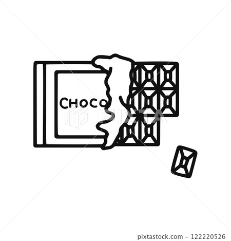 Chocolate bar line drawing 122220526