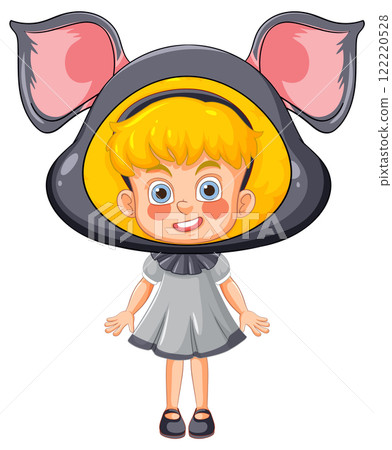 Child in Mouse Costume Illustration 122220528