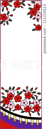 書籤風格花札圖示窗簾彌生櫻花三月櫻花窗簾 書籤風格花札圖示窗簾彌生櫻花三月櫻花窗簾 122220814