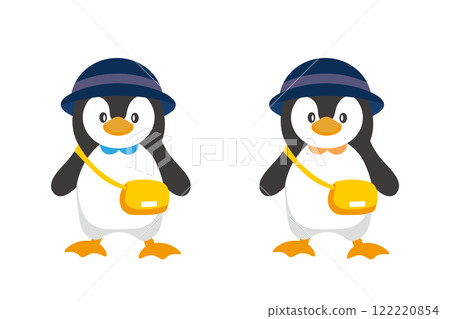 Illustration of a penguin dressed for kindergarten 122220854