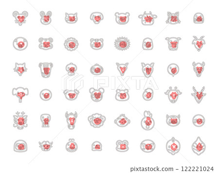 概述迷你動物插畫圖示集 122221024