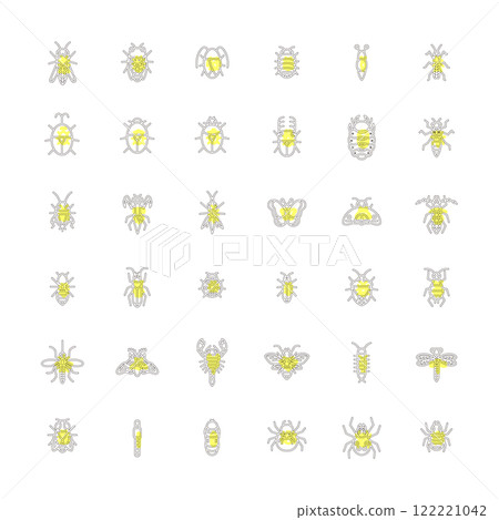 概述迷你昆蟲圖圖示集 概述迷你昆蟲圖圖示集 122221042