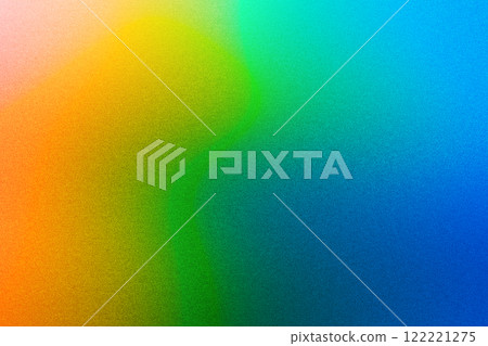 Colorful abstract gradient noise texture with vibrant orange, green and blue tones Colorful abstract gradient noise texture with vibrant orange, green and blue tones 122221275