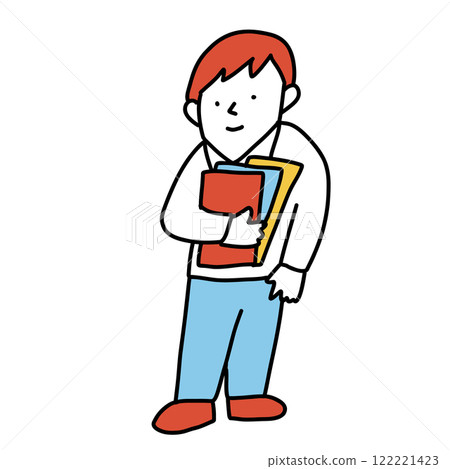 A man with a lot of work entrusted to him, a businessman with tasks, a man holding documents A man with a lot of work entrusted to him, a businessman with tasks, a man holding documents 122221423