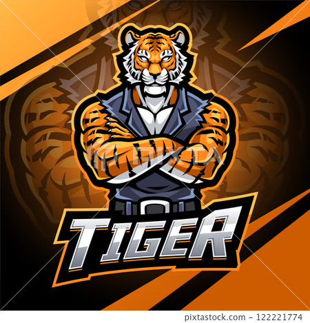 Tiger esport mascot logo design Tiger esport mascot logo design 122221774
