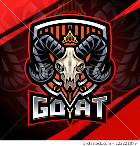 Goat esport mascot logo design Goat esport mascot logo design 122221879