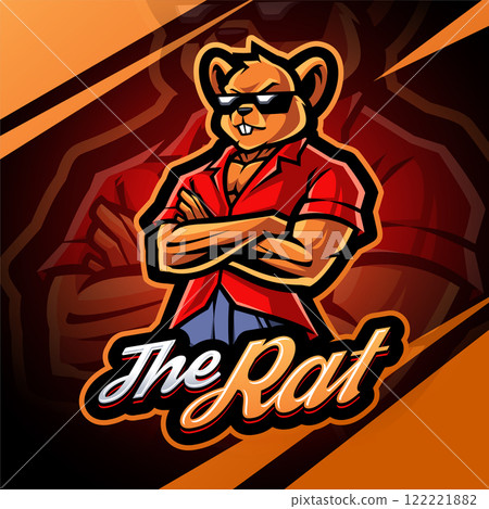 The rat esport mascot logo design 122221882