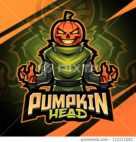 Mighty pumpkin esport mascot logo design Mighty pumpkin esport mascot logo design 122221885