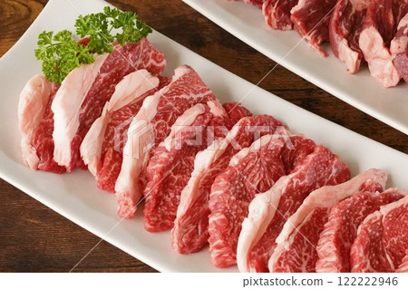 牛小排和裙邊牛排烤肉 122222946