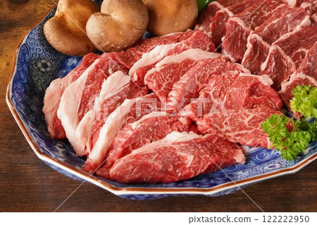 牛小排和裙邊牛排烤肉 122222950