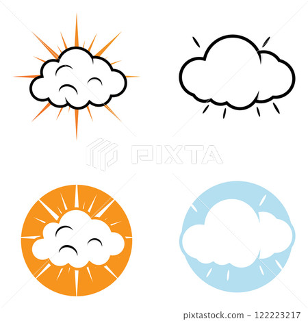 Cloud logo template vector icon illustration design 122223217