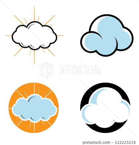 Cloud logo template vector icon illustration design 122223218