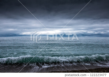 Sea on a cloudy day Sea on a cloudy day 122223477