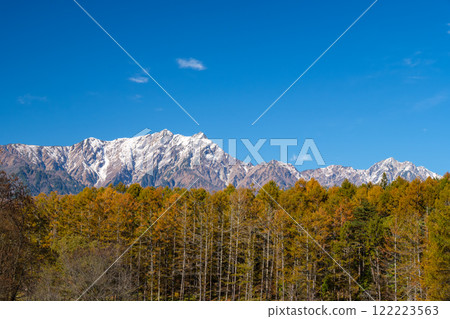 First snow in the Ushiro-Tateyama mountain range First snow in the Ushiro-Tateyama mountain range 122223563